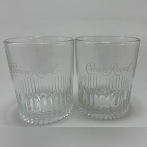Vintage Crown Royal whiskey glasses- set of 2